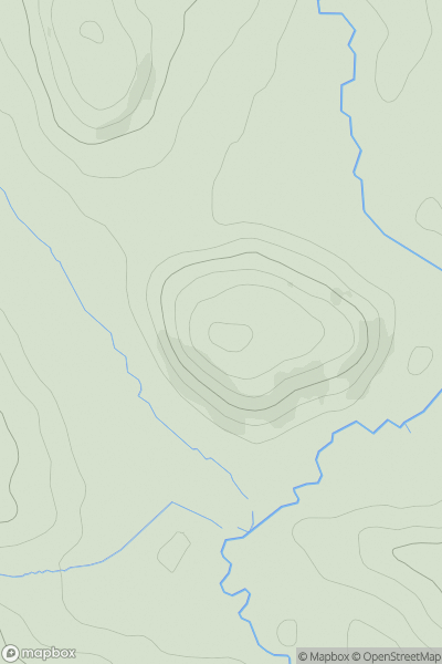 Thumbnail image for Callow Hill [Welsh Borders S] showing contour plot for surrounding peak